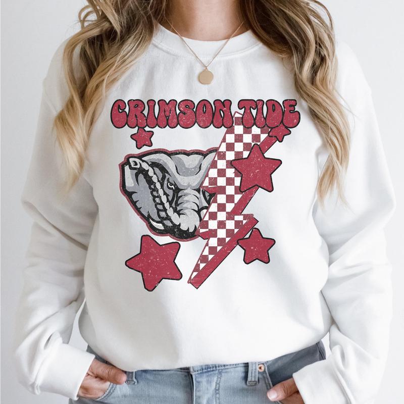 Alabama Crimson Tide Vintage Football NCAA Sweatshirt, University of Alabama Vintage Sweatshirt, Unisex Vintage Sweatshirt NCAA, Classic Sport Sweatsh
