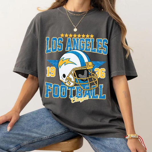 La Charger Football Crop Top, La Charger Football Sweatshirt, La Charger Football Retro Shirt, Game Day Outfit, Vintage La Charger Shirt