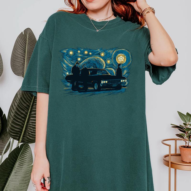 Hunters Night Supernatural T-Shirt, Supernatural T Shirt, Supernatural Dean SAM T Shirt, Gift For Woman and Man Unisex T-Shirt Sweatshirt Hoodie