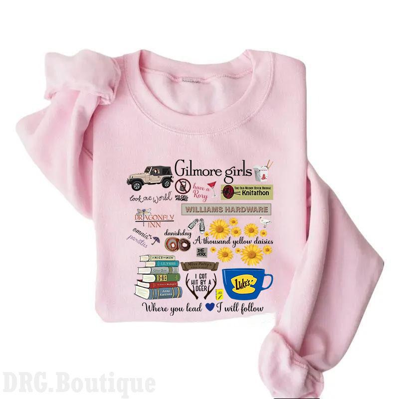 Gilmore Girls Collection Sweatshirt, Star Hollow Gilmore Girls Fall Merch Women's Shirt, Halloween Gift Sweatshirt Cotton Fit