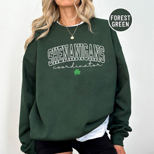 Shenanigans Coordinator St Patricks Day Crewneck Sweatshirt, Hoodie, T-shirt, St. Patrick's Day Gifts