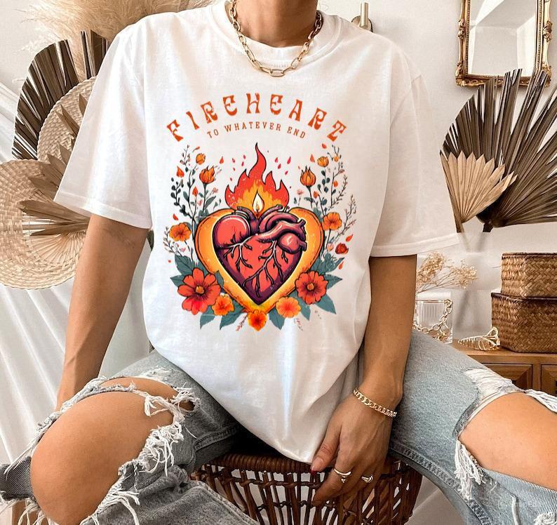 Throne of Glass Fireheart Shirt, Throne Of Glass Tshirt, Terrasen To Whatever End Kingdom