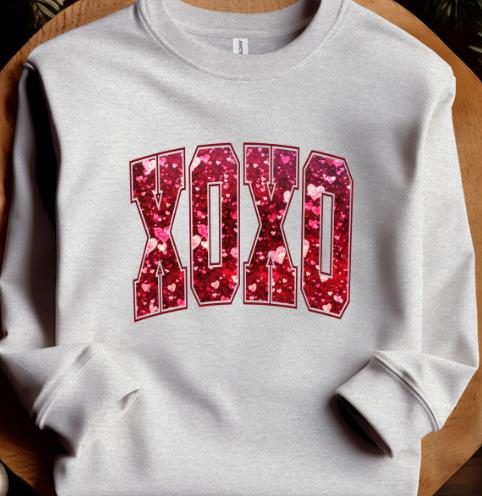 XOXO Women's Fleece Sweatshirt for Valentine's Day