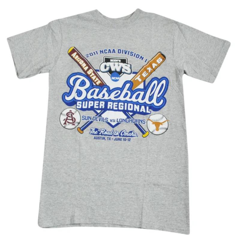 Vintage Texas Longhorns Arizona State Sun Devils 2011 College World Series Shirt