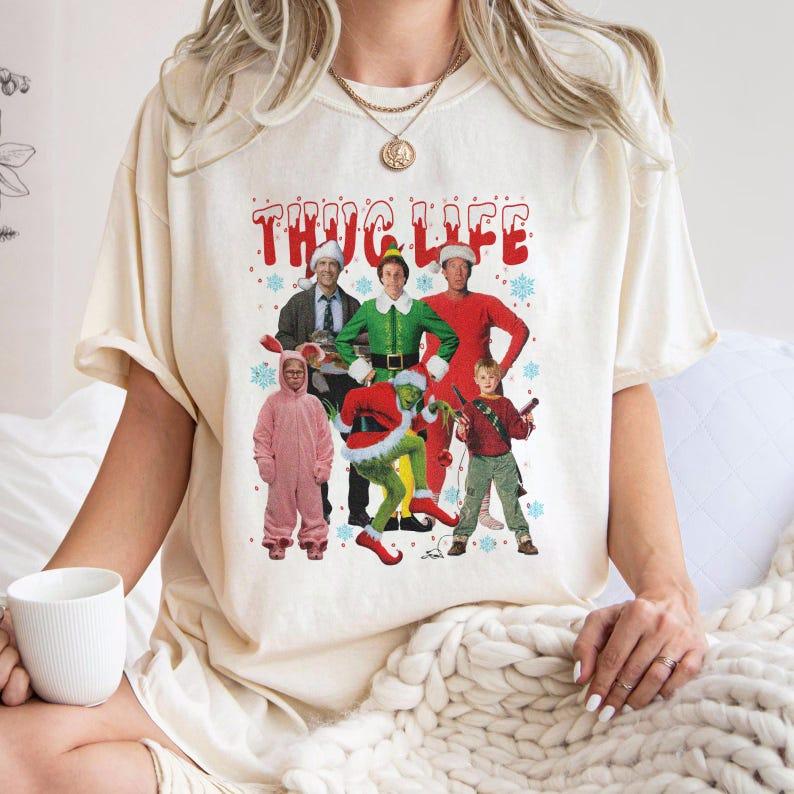 TC05 Thug Life Christmas Shirt, Christmas Movie Sweatshirt, Christmas Friends T-Shirt