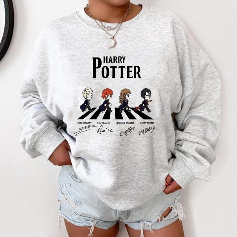 HP Characters Sweatshirt Hoodie Shirt, gift for fan Cotton Menswear Relaxed Fit Sweaters Tee