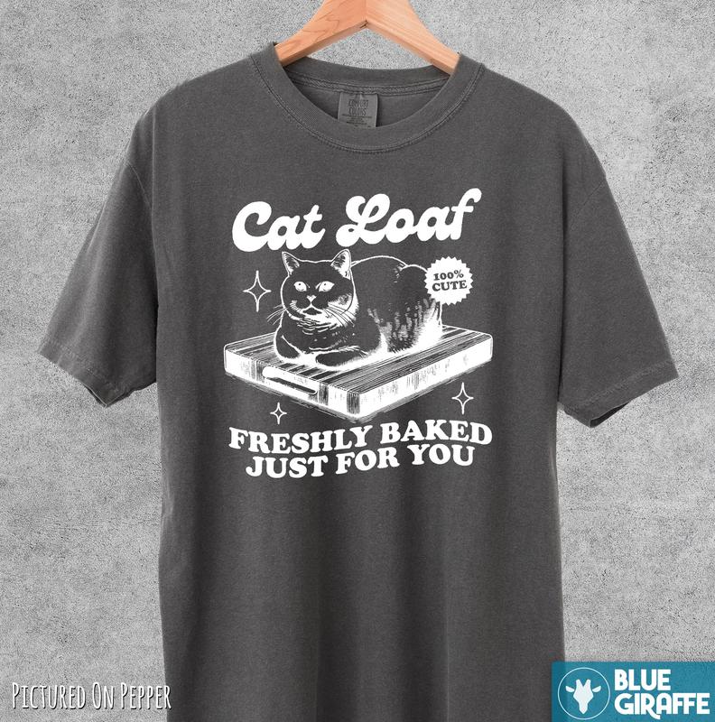 Cat Loaf Tshirt, Funny Cat Comfort Colors Shirt