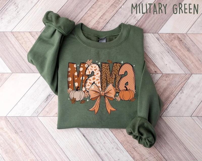 Fall Mama Sweatshirt, Fall Mama Coquette Pumpkin Sweatshirt, Fall Vibes Sweater, Autumn Coquette Sweatshirt, Coquette Mama Fall Sweatshirt