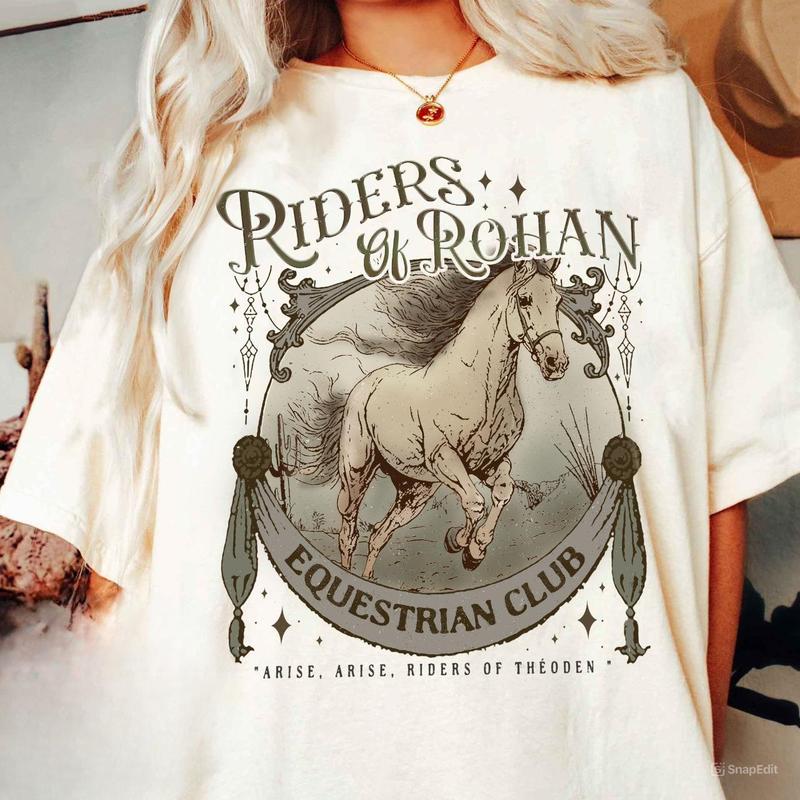 Riders Of Rohan Equestrian Club T-Shirt, Lotr Fantasy Merch, Lotr Jrr Tolkien Book Lover Gift, Bookish Shirt, Geek Gift, LOTR T-Shirt