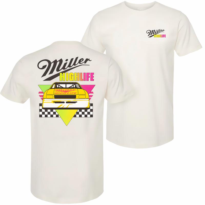 Miller High Life Color Racing T-shirt - 2 Side - Unisex And Inclusive - Multiple Style Options - Choose Your Color - Active Lifestyle Essentials - Fro