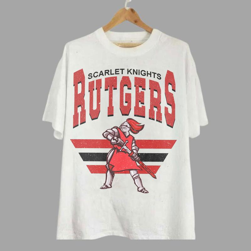 Rutgers Scarlet Knights Vintage NCAA Sweatshirt, Unisex Rutgers Football Shirt, Classic Sport Hoodie, Gifts for Fans, Cotton T-Shirt, Hoodie