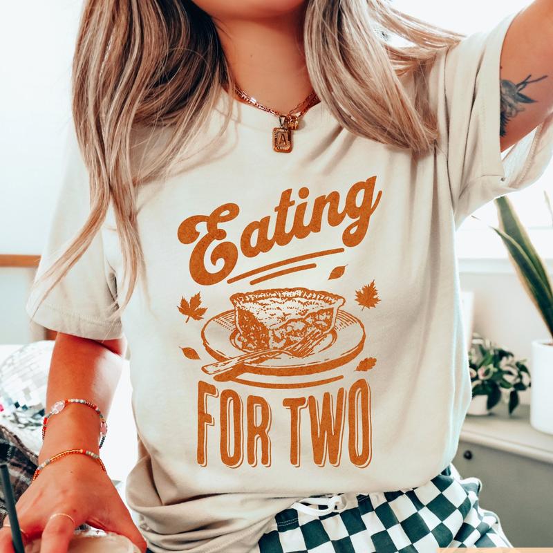 Eating for Two Pregnancy Announcement Shirt, Pregnancy Reveal, New Dad Gift, Matching Sweatshirts, Congratulations Pregnancy Gift
