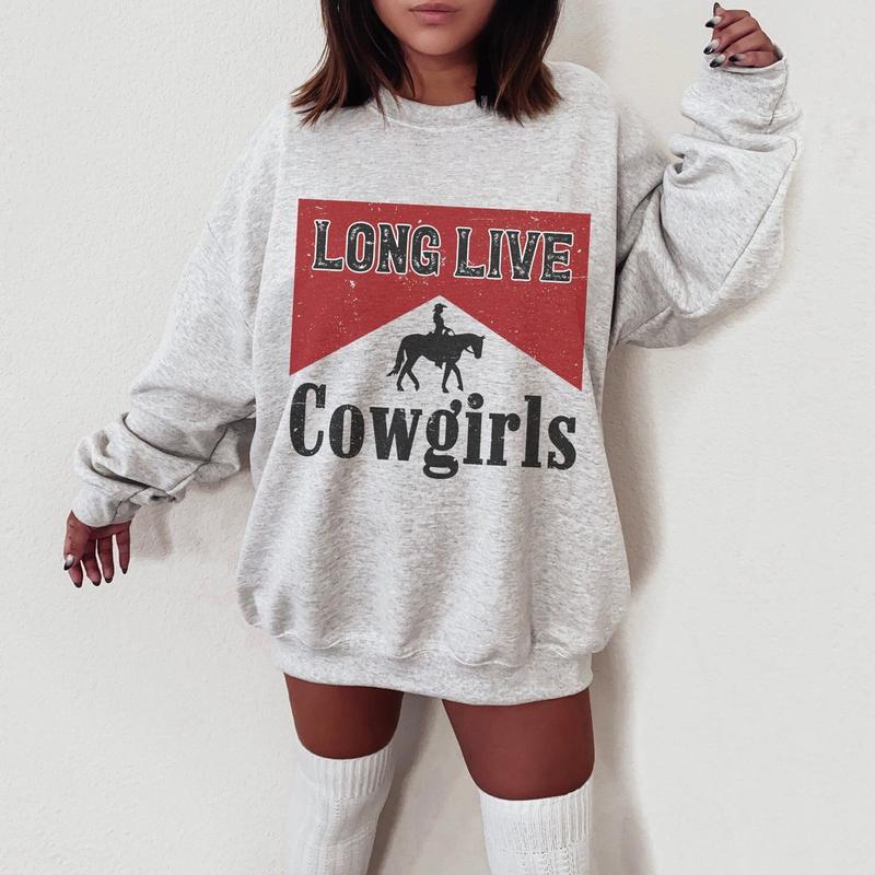 Long Live Cowgirls Sweatshirt, Vintage Western Aesthetic Shirt, Western Clothes, Country Festival Sweatshirt, Country Concert Outfit Womenswear Sweate