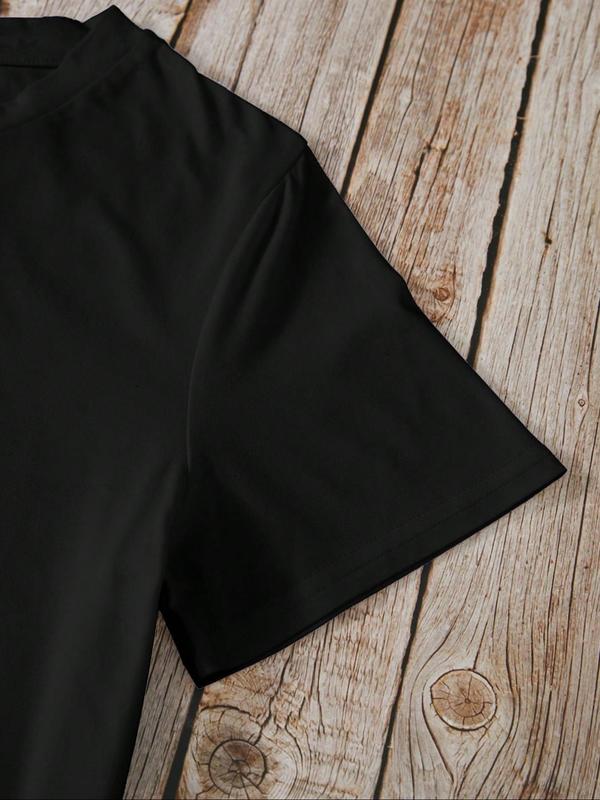 Women's Letter Print Round Neck Regular Sleeve Tee, Summer Clothes, Short Sleeve Crew Neck T-shirt, Streetwear Top Shortsleeve Tshirt, Womenswear, 202