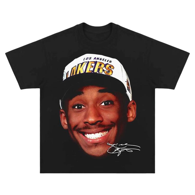 GRAPHIC TEE  KOBE BRYANT TEE - STREETWEAR Casual Crewneck T-Shirt