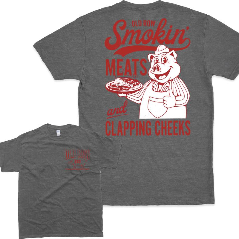 Old Row The Smokin' Meats Graphic 2 Sides T-shirt, Unisex T-shirt For Men, For Women Menswear Top