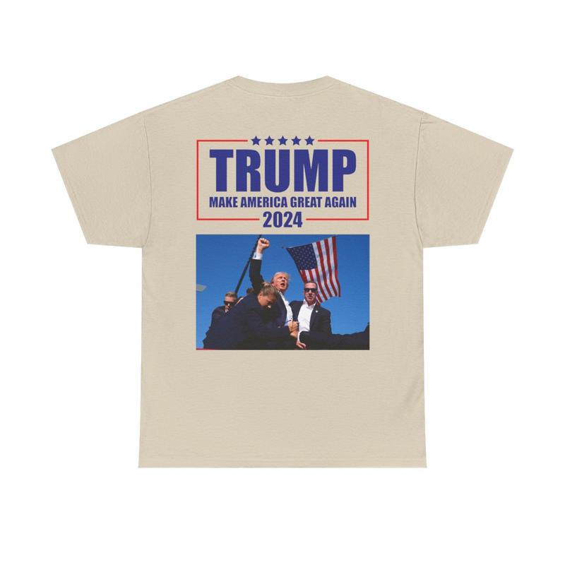 Make America Great Again - Trump 2024 - Trump Rally Shooter Tshirt - Trump You Missed - Trump Survived - USA Freedom - Donald J. Trump Unisex Heavy Co