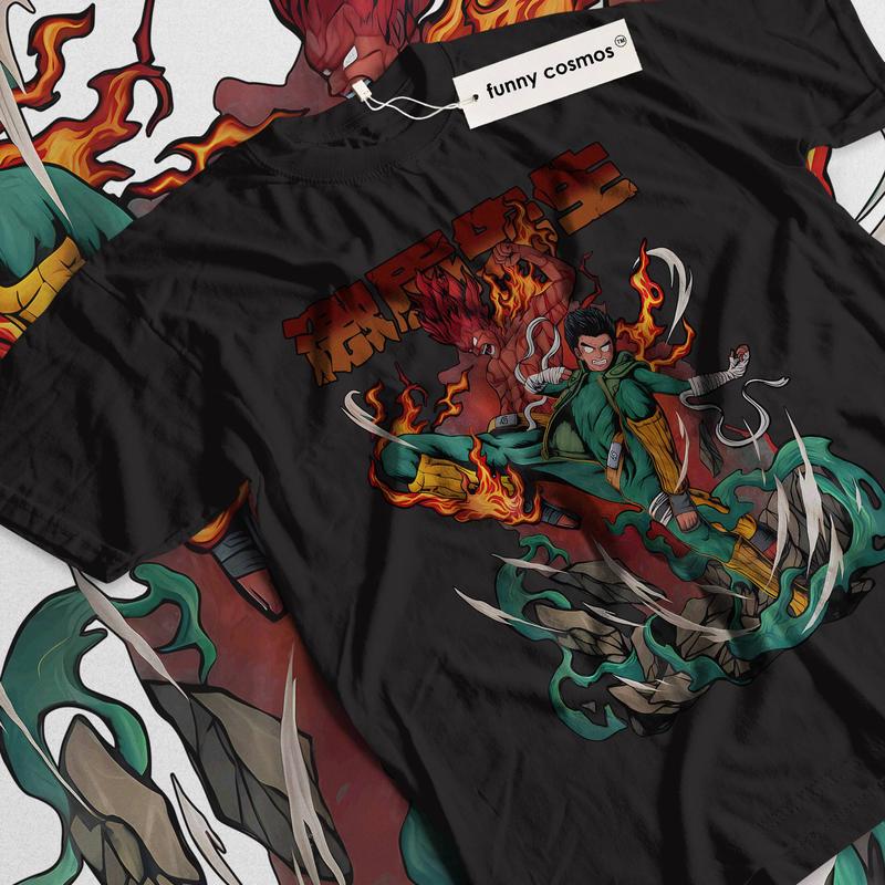 Rock Lee Might Guy Naruto Shirt Video Game Fan, Anime Manga Lovers Shirt, Vintage, Graphic Tee