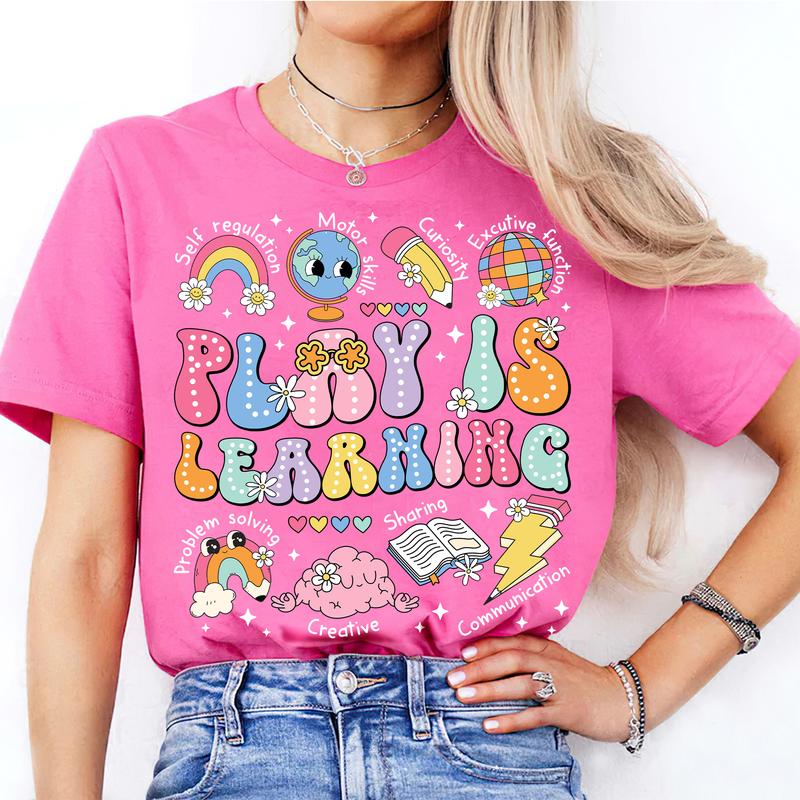 Play Is Learning, SPED Teacher Shirt, Teacher Back To School Clothing, First Day Of School, Preschool Teacher Shirt, Elementary Teacher Tee, Teacher C
