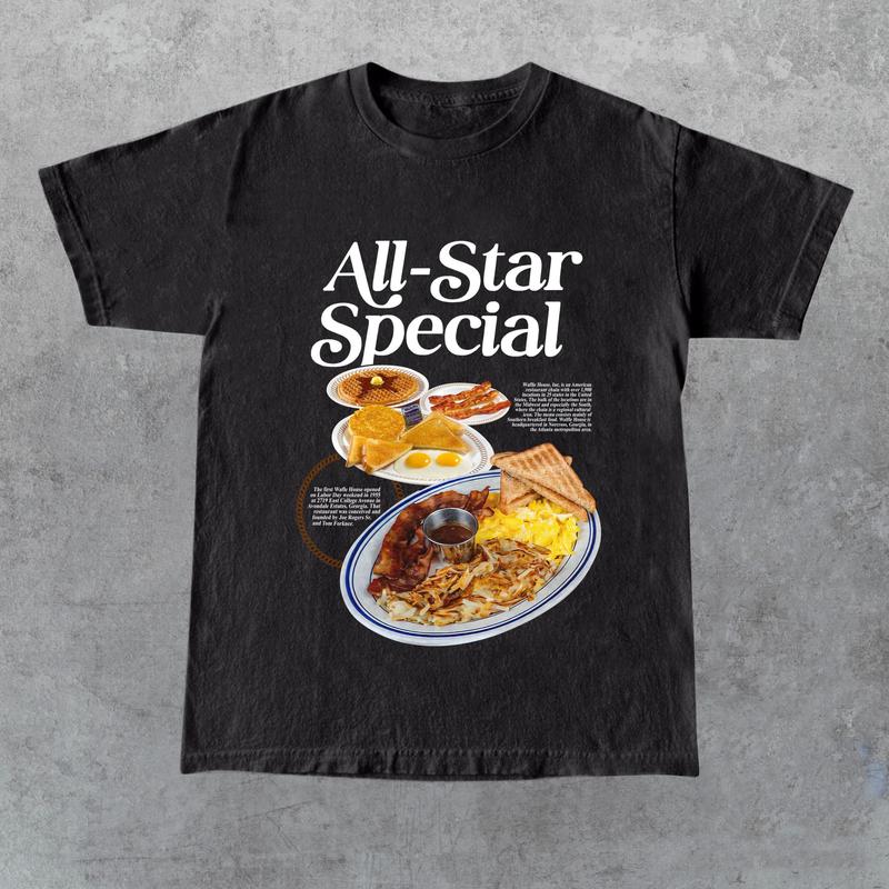 All-Star Special  Breakfast T-Shirt, Unisex Graphic t-shirt, Cotton T-shirt S-5XL, Gift for Friend