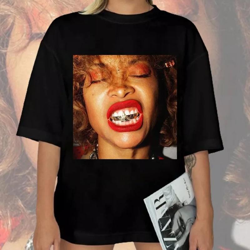Erykah badu unisex Shirt Cotton Men Women T-Shirt Crewneck Top Crewneck Top Crewneck Top Crewneck Top
