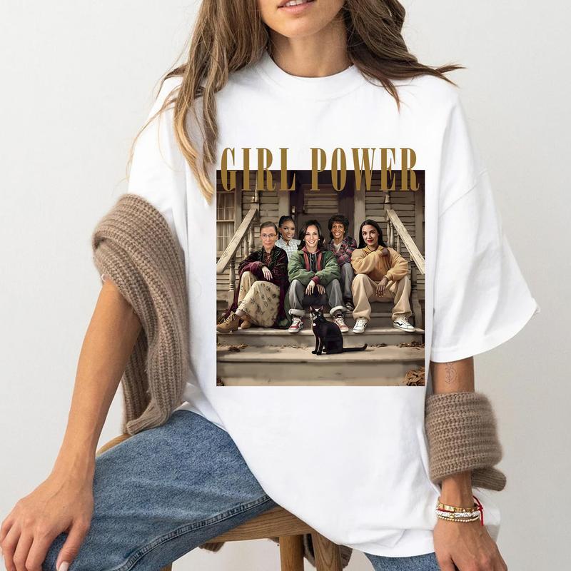 (New Version) Girl Power T-Shirt, Kamala Harris Shirt, Vote Shirt, Women Rights Shirt, Unisex Cotton Tee