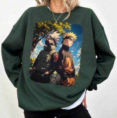 Narut0 and kakashii Shirt, Animee Shirt Sweatshirt Hoodie Unisex