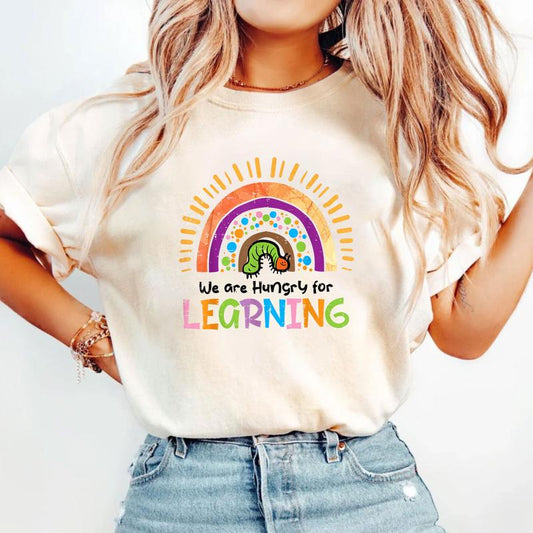 Caterpillar In This Class We Are Very Hungry For Learning Shirt, The Very Hungry Caterpillar Shirt, Teacher Shirt, Gift For Teacher, Back To School, C