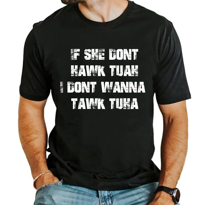 Hawk Tuah Spit On That Thing T-Shirt Unisex Fabric Cotton Collar