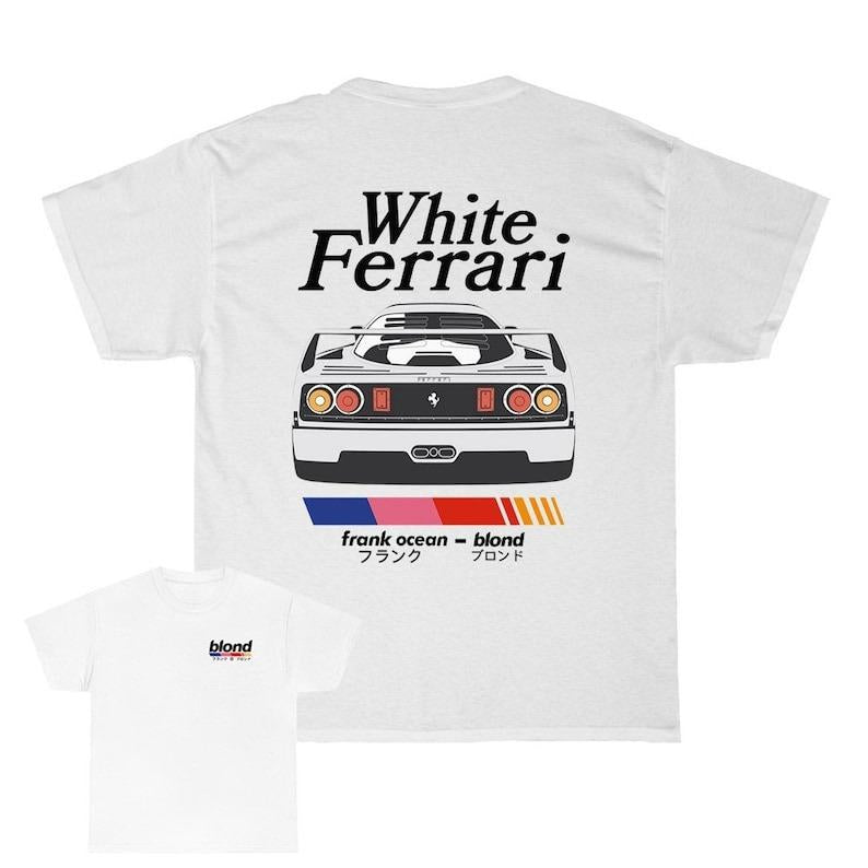 Frank Ocean BLOND WHITE FERRAR Blond album T-shirt blond album