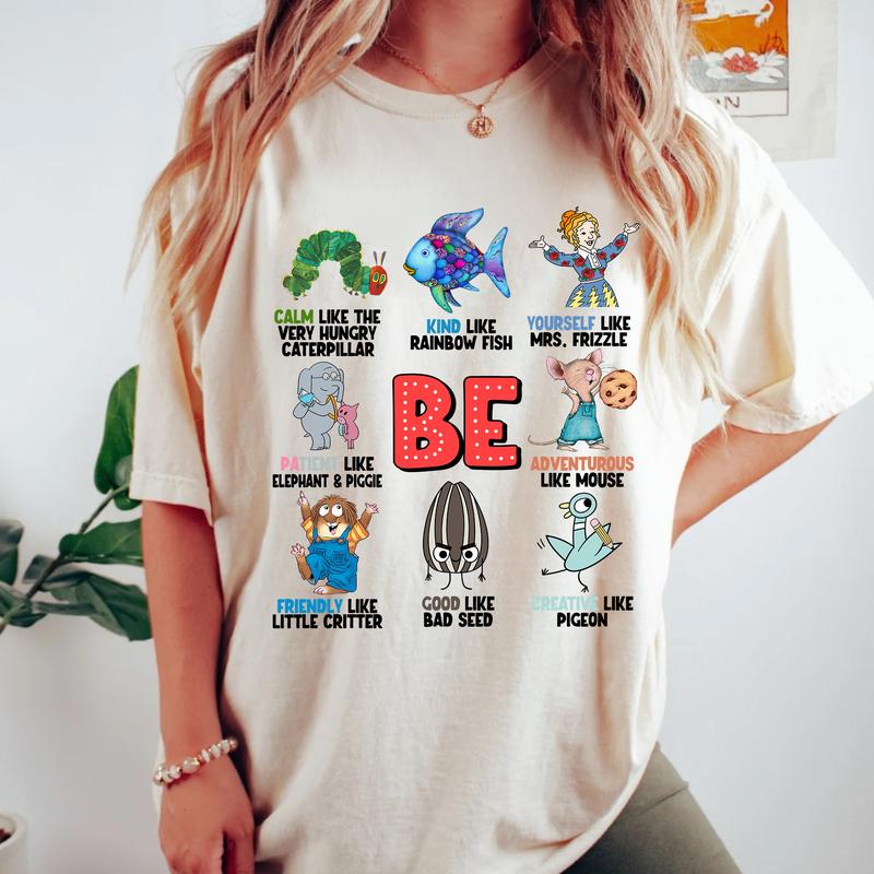 Children's Character Affirmations Shirt, Teacher Characters Shirt, ABC Affirmation Shirt, Kindergarten Shirt, Teacher Appreciation Gift, Vintage The V