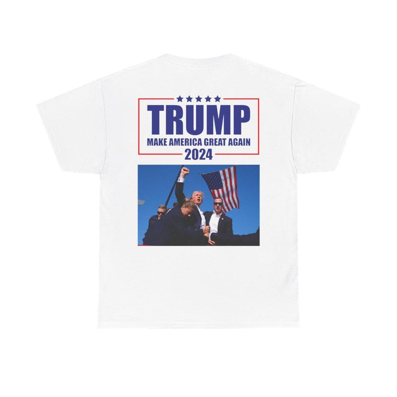 Make America Great Again - Trump 2024 - Trump Rally Shooter Tshirt - Trump You Missed - Trump Survived - USA Freedom - Donald J. Trump Unisex Heavy Co