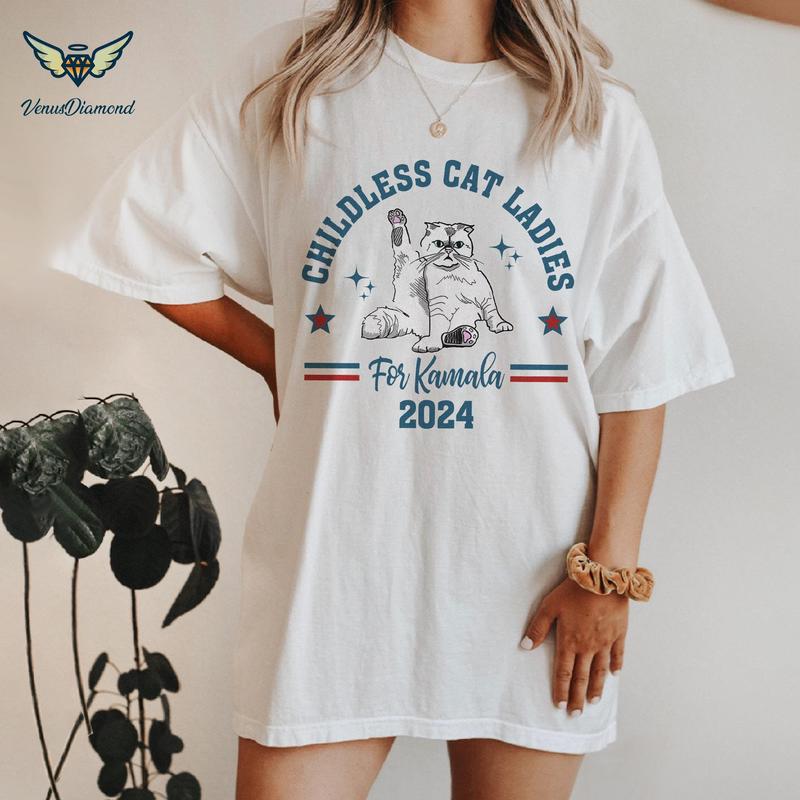 Childless Cat Lady Shirt, Kamala Harris SweatShirt, This Childless Cat Lady is Voting Kamala, Childless Cat Shirt