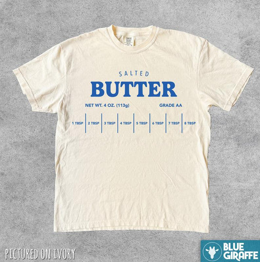 Vintage Salted Butter Funny TShirt, Retro Comfort Colors Graphic Tee, Funny Streetwear Shirt, Cooking Top, Relaxed Fit Retro Tshirt