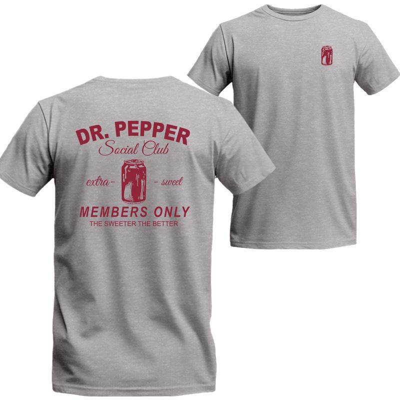 Dr. Pepper Social Club T-shirt, Dr Pepper Shirt, Dr. Pepper Short Sleeve Tee, Beer Shirt Viral Menswear Top