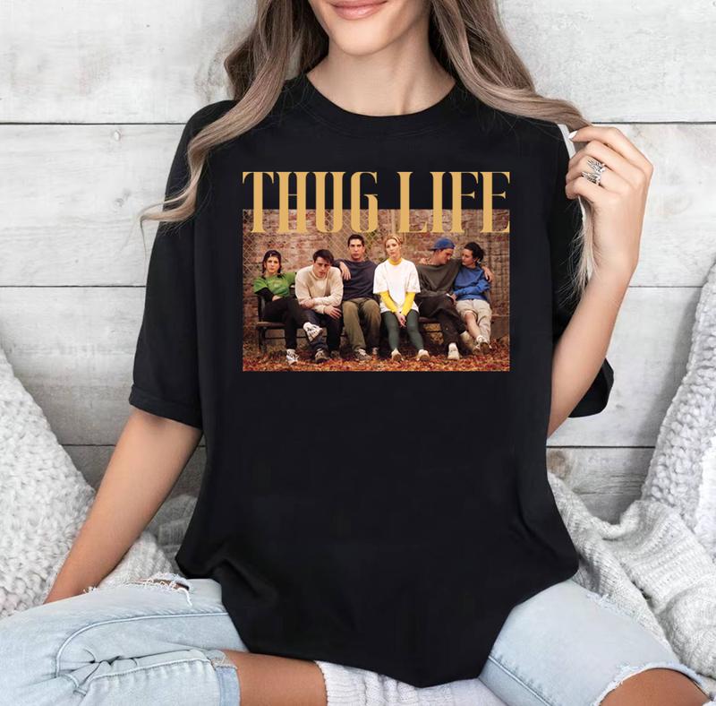 THUGLIFE Friends Thanksgiving Football Shirt  Football Shirt, Digital Design, Friends, Fall, ThanksgivinglogoAnalyze Listing Shirt