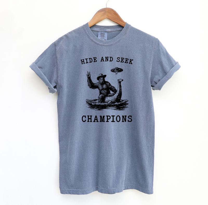 Hide and Seek Champions Graphic Tee, Meme Comfort Colors Shirt