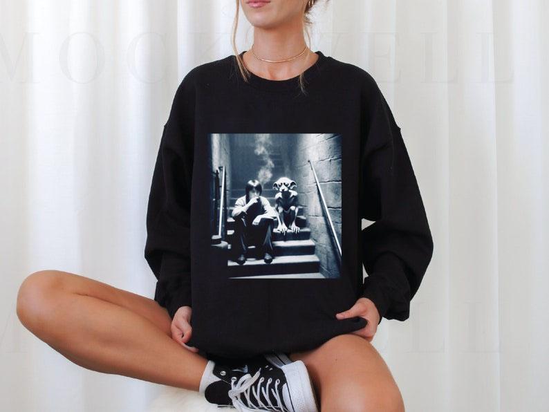 Epoch Essence Mystic Melancholy Tshirt, Funny Dobby Smoking Emo Harry Rave Shirt, Rave Graphic Tee