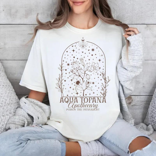 Aqua Tofana Apothecary Shirt, Poison The Patriarchy, Feminist Tee, There Is No Freedom Without Choice, Unisex Short Sleeve Tee