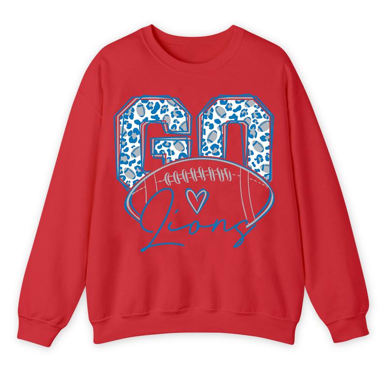 Go Lions Football Sweatshirt, Detroit Football Sweatshirt, Detroit Fan Gifts, Team Shirt