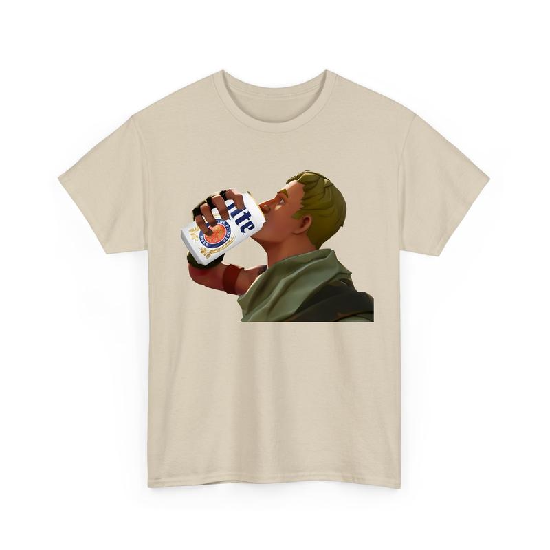 Fortnite Beer T-Shirt, Lite Beer Shirt, Fornite Graphic Shirt, Unisex Cotton Shirt, For Men, For Women, Gift for Fan, Menswear Top