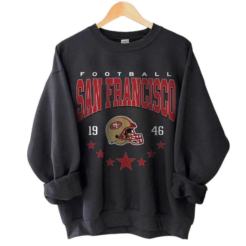 San Francisco Football Sweatshirt, Vintage Style San Francisco Football Crewneck, Football Sweatshirt, SF Football Sweatshirt, Football Gift