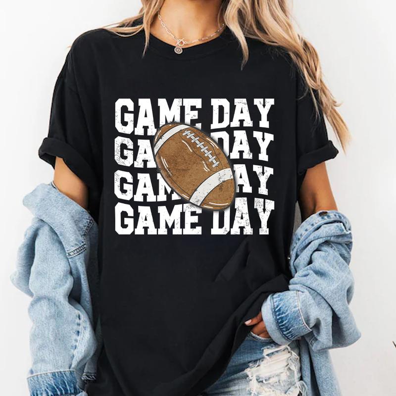 Retro Game Day Shirt, Football Gameday Tshirt For Women, Mom Football Shirt, Sports Game Day Tees, Retro Football Shirt, Women Football Tee
