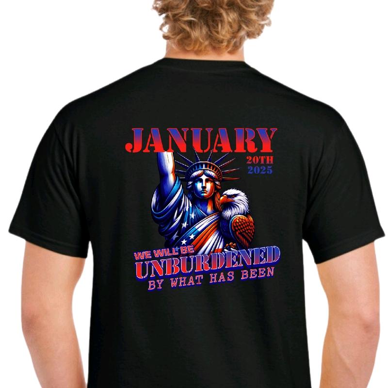 We will be Unburdened by what has been T-shirt- Menswear Cotton Top Shortsleeve Casual Tshirt Crewneck