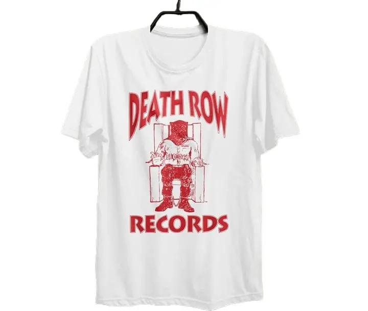 Death Row Records Red Logo Graphic T-Shirt Cotton Fabric