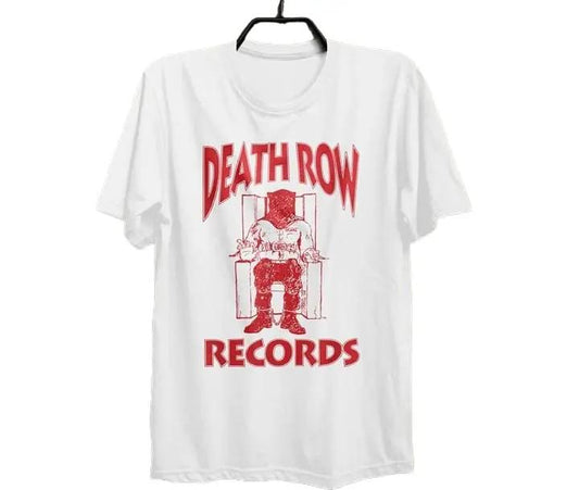 Death Row Records Red Logo Graphic T-Shirt Cotton Fabric