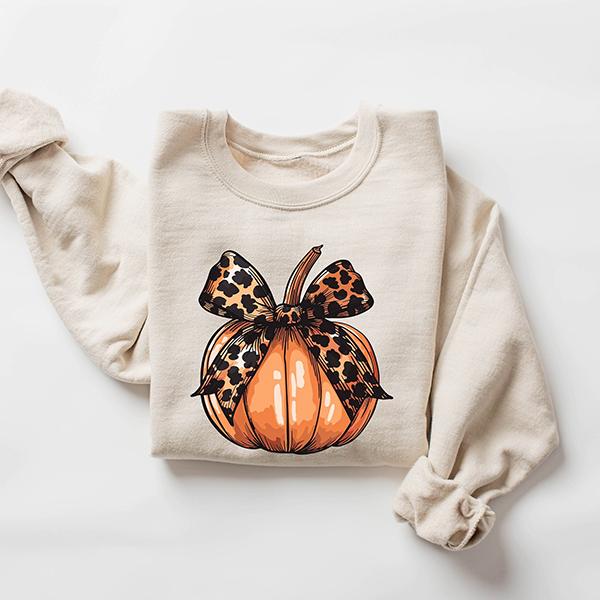 Leopard Pumpkin Sweatshirt, Leopard Print Pumpkin Sweatshirt, Halloween Sweater, Halloween Pumpkin Sweatshirt, Cute Fall Sweatshirt, Thanksgiving