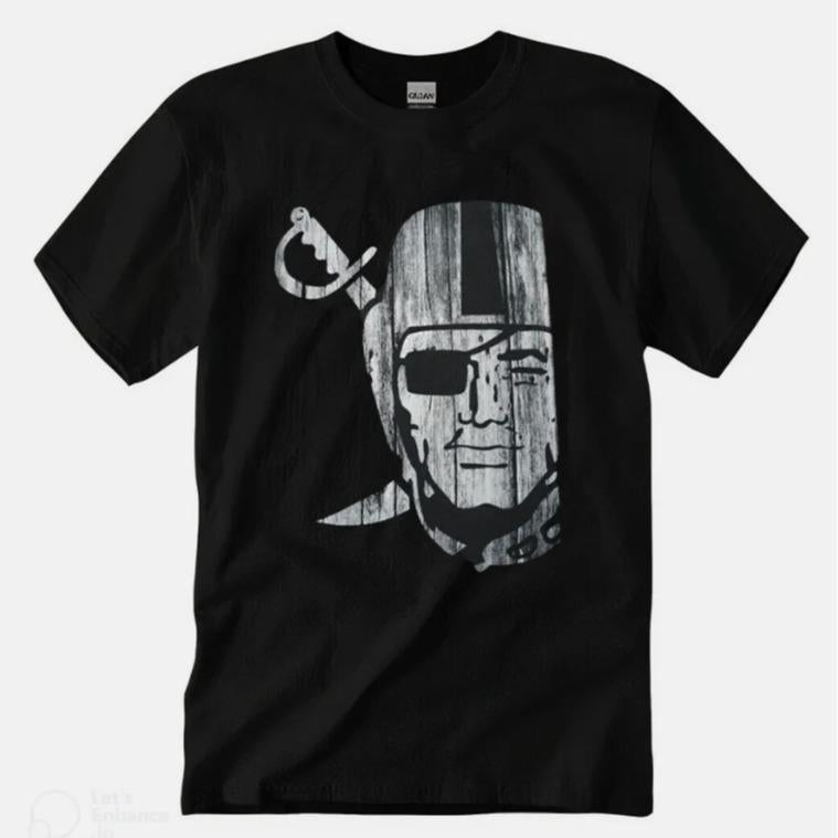 Vintage RAIDER NATION T-shirt Raiders Silver Black Men's Tee, Unisex Crewneck,Trend Tee Unisex Vintage Tee Menswear Top Underwear Streetwear Tshirt Hu