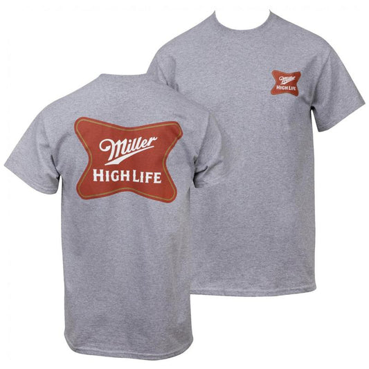 Miller High Life Logo Front and Back Print Pocket T-Shirt, Beer Summer Tshirt,