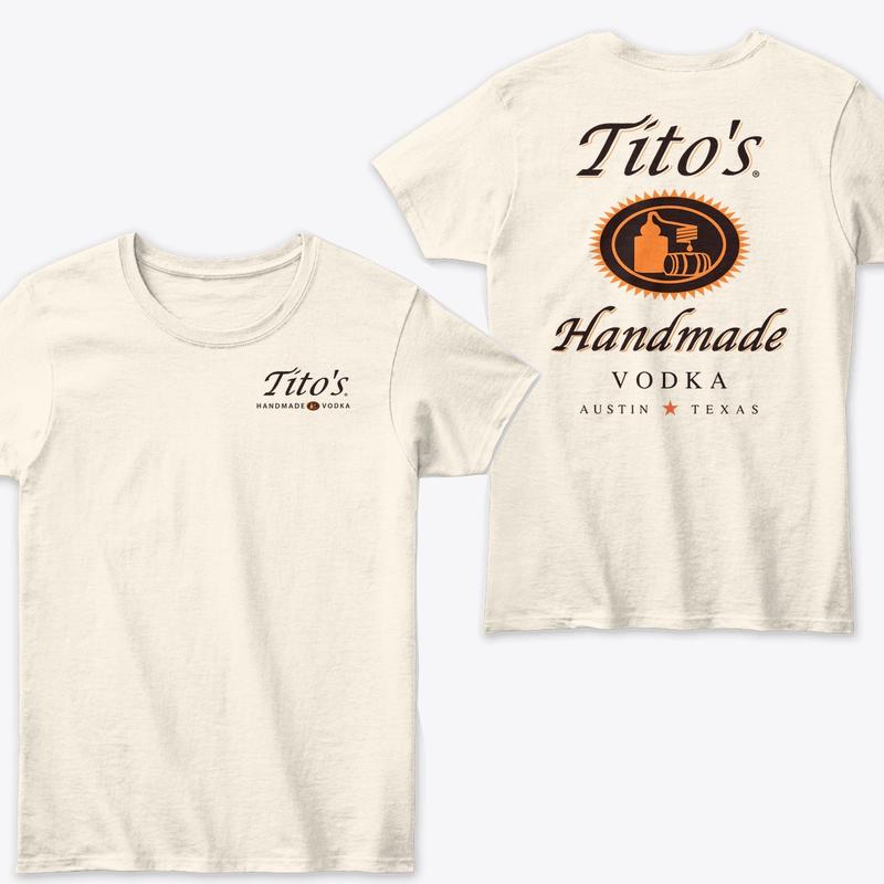 Tito's Hand Made Vodka T-shirt, 2 Sides, Tito's Shirt, Unisex Short Sleeve For Men, For Women planbtwistedtea Menswear Top